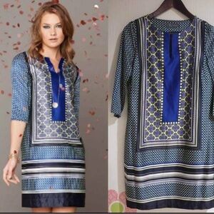 The Limited 3/4 Sleeve Patterned Shift Dress